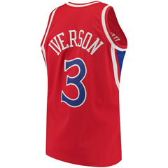 Allen Iverson Philadelphia 76ers 1996/97 Hardwood Classics Authentic Jersey Red | Mitchell & Ness online