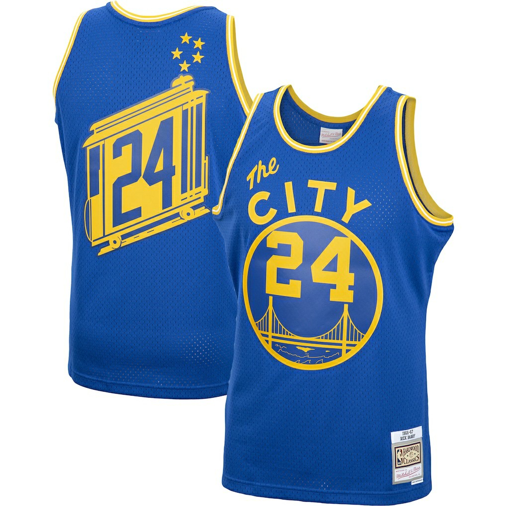 Rick Barry Golden State Warriors 1966/67 Hardwood Classics Swingman Jersey for sale Royal | Mitchell & Ness Near Me