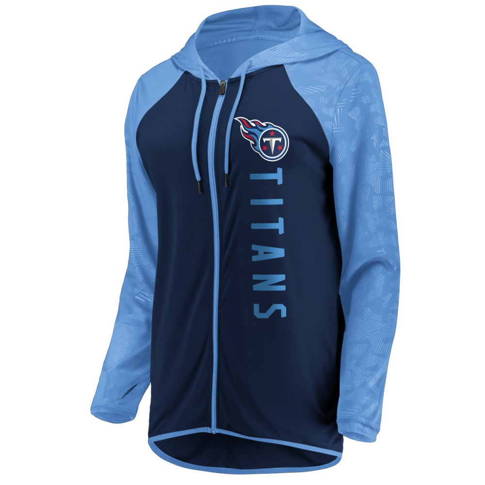 Fanatics Tennessee Titans Women's Forever Fan Full-Zip Hoodie Navy/Light Blue