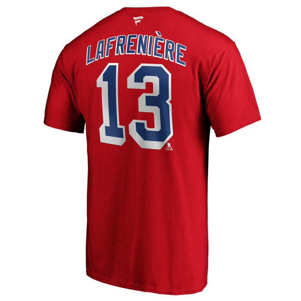 Alexis Lafrenière New York Rangers Fanatics Authentic Stack Name & Number T-Shirt - Red - NHL 4107954