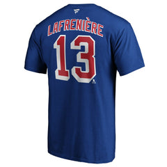Alexis Lafrenière New York Rangers Fanatics Authentic Stack Name & Number T-Shirt - Blue - NHL 4107955
