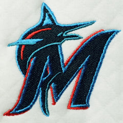 Miami Marlins Concepts Sport Women's Quilted Pullover Sweatshirt - White/Cream - MLB Sale