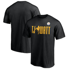 T.J. Watt Pittsburgh Steelers Checkdown T-Shirt Black