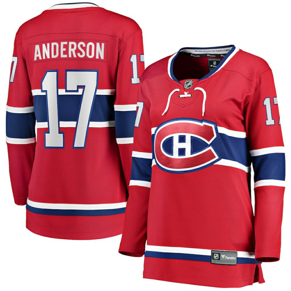 Josh Anderson Montreal Canadiens Fanatics Women's Breakaway Player Jersey - Red - NHL 4112087