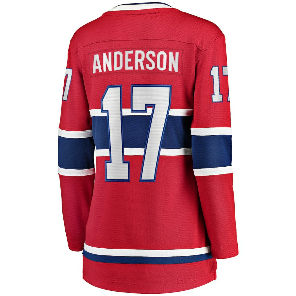 Josh Anderson Montreal Canadiens Fanatics Women's Breakaway Player Jersey - Red - NHL 4112087