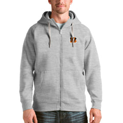 Cincinnati Bengals Antigua Victory Full-Zip Hoodie Heather Gray