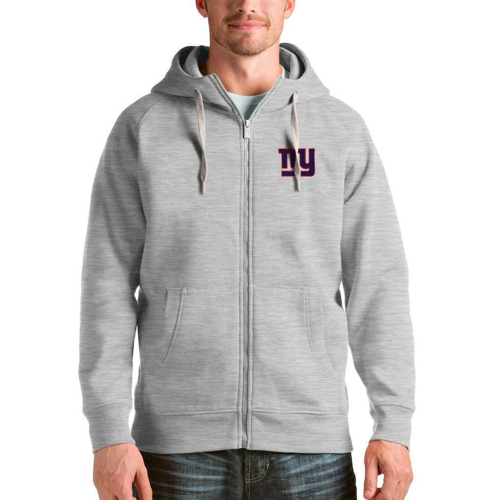 New York Giants Antigua Victory Full-Zip Hoodie Heather Gray