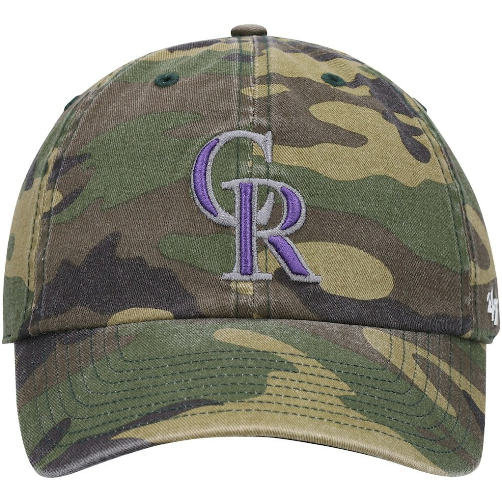 Colorado Rockies '47 Team Clean Up Adjustable Hat - Camo - 47 brand Online