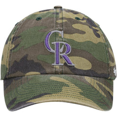 Colorado Rockies '47 Team Clean Up Adjustable Hat - Camo - 47 brand Online