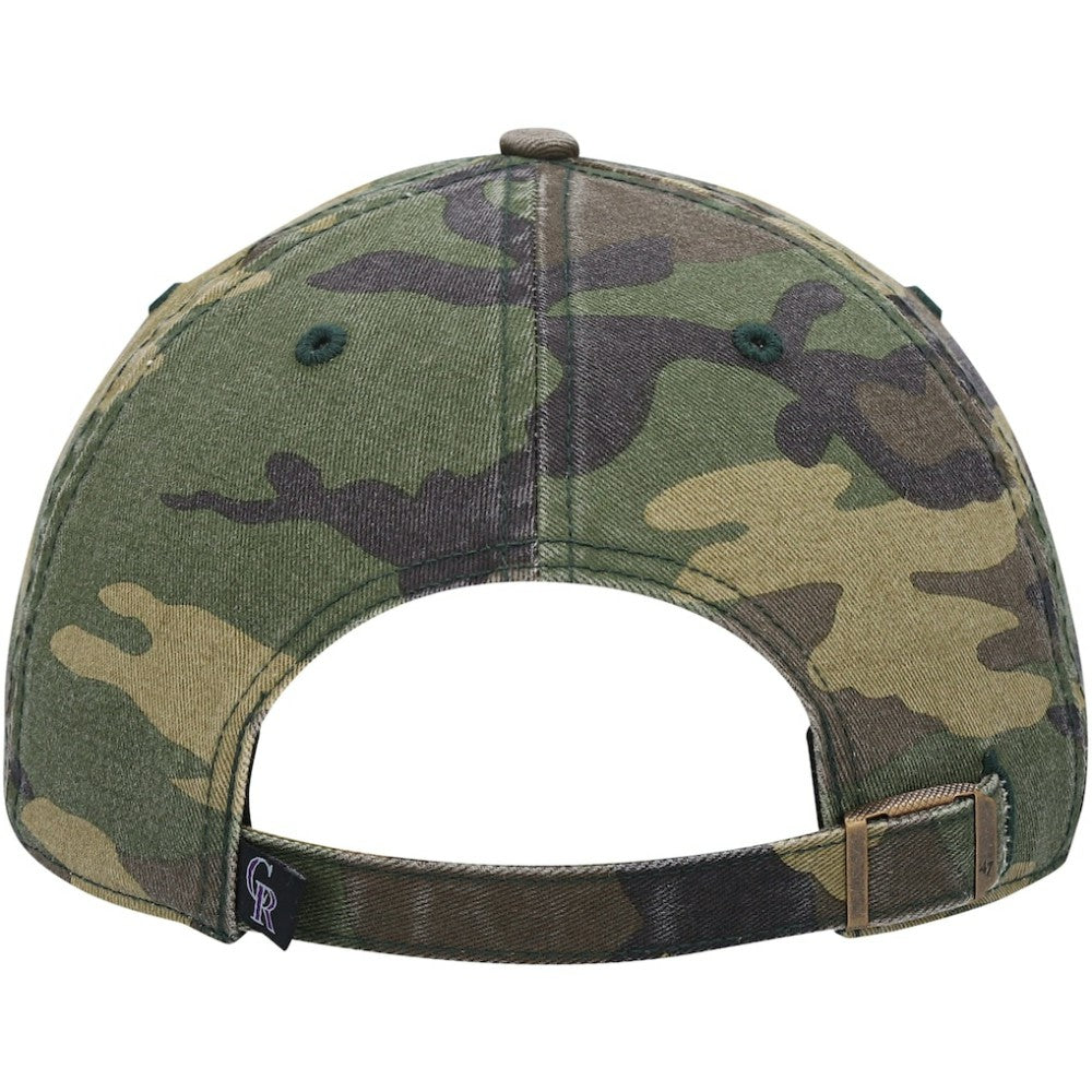 Colorado Rockies '47 Team Clean Up Adjustable Hat - Camo - 47 brand Online