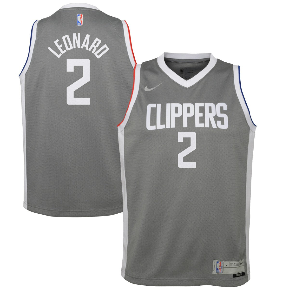 Kawhi Leonard LA Clippers Youth 2020/21 Swingman Player Jersey Gray Earned Edition | Nike outlet