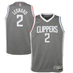 Kawhi Leonard LA Clippers Youth 2020/21 Swingman Player Jersey Gray Earned Edition | Nike outlet