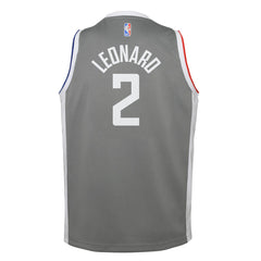 Kawhi Leonard LA Clippers Youth 2020/21 Swingman Player Jersey Gray Earned Edition | Nike outlet
