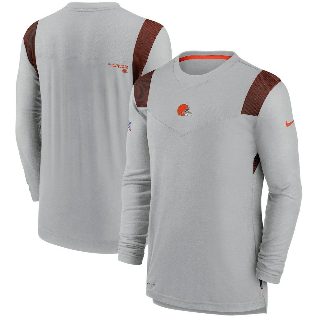 Nike Cleveland Browns Sideline Player UV Performance Long Sleeve T-Shirt Gray