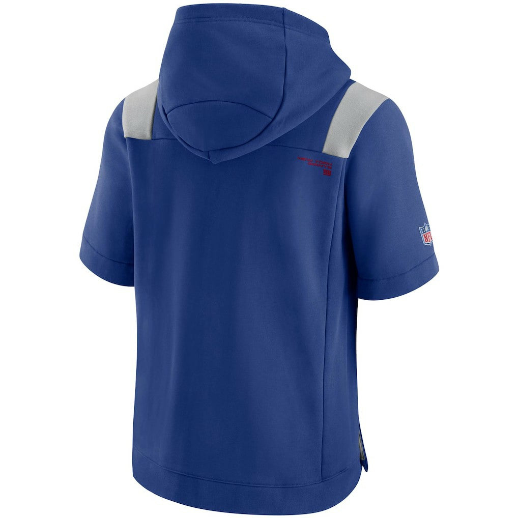 Nike New York Giants Sideline Showout Short Sleeve Full-Zip Hoodie Royal