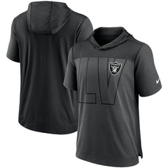 Nike Las Vegas Raiders Performance Hoodie T-Shirt Heathered Charcoal/Black