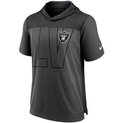 Nike Las Vegas Raiders Performance Hoodie T-Shirt Heathered Charcoal/Black