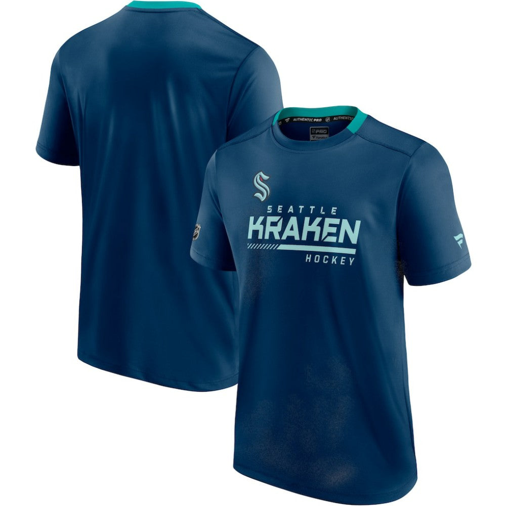 Seattle Kraken Fanatics Authentic Pro Locker Room T-Shirt - Deep Sea Blue - NHL 4122460