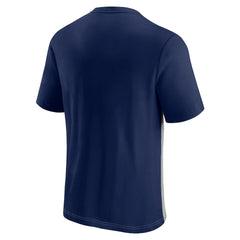 Fanatics New England Patriots Colorblock T-Shirt Navy/Heathered Gray