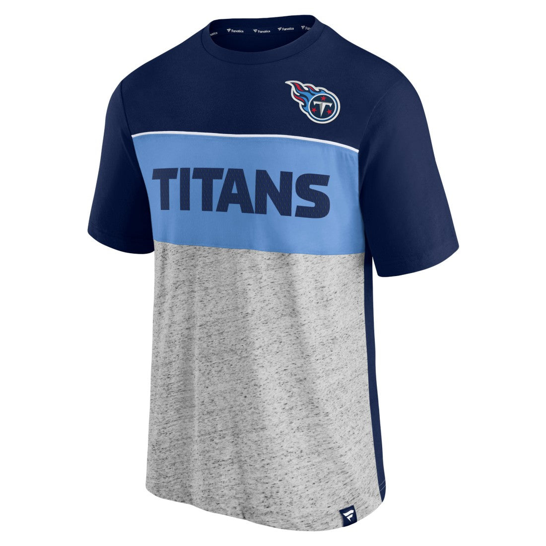 Fanatics Tennessee Titans Colorblock T-Shirt Navy/Heathered Gray