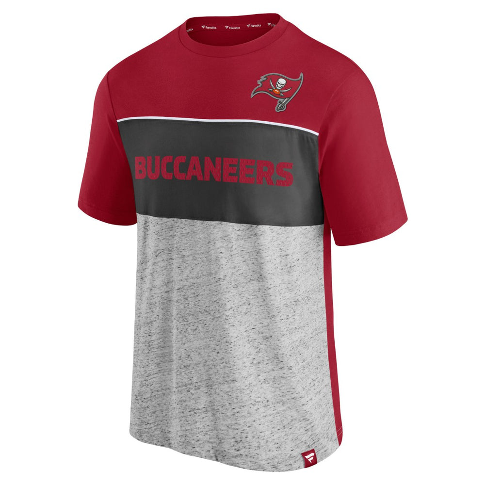 Fanatics Tampa Bay Buccaneers Colorblock T-Shirt Red/Heathered Gray