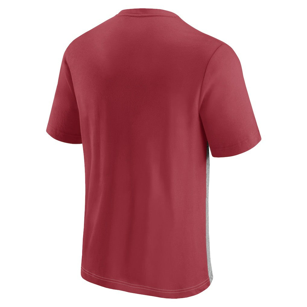 Fanatics Arizona Cardinals Colorblock T-Shirt Cardinal/Heathered Gray