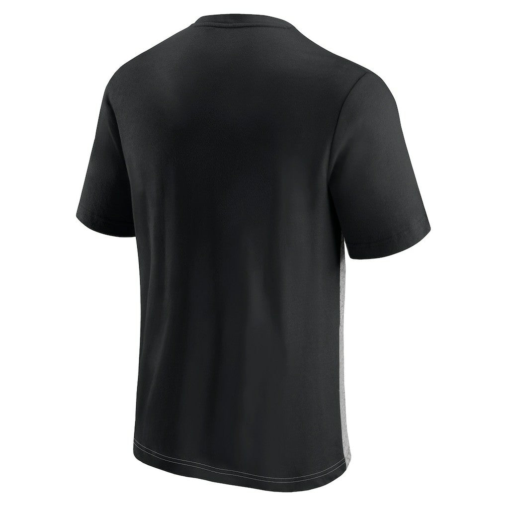 Fanatics Atlanta Falcons Throwback Colorblock T-Shirt Black/Heathered Gray