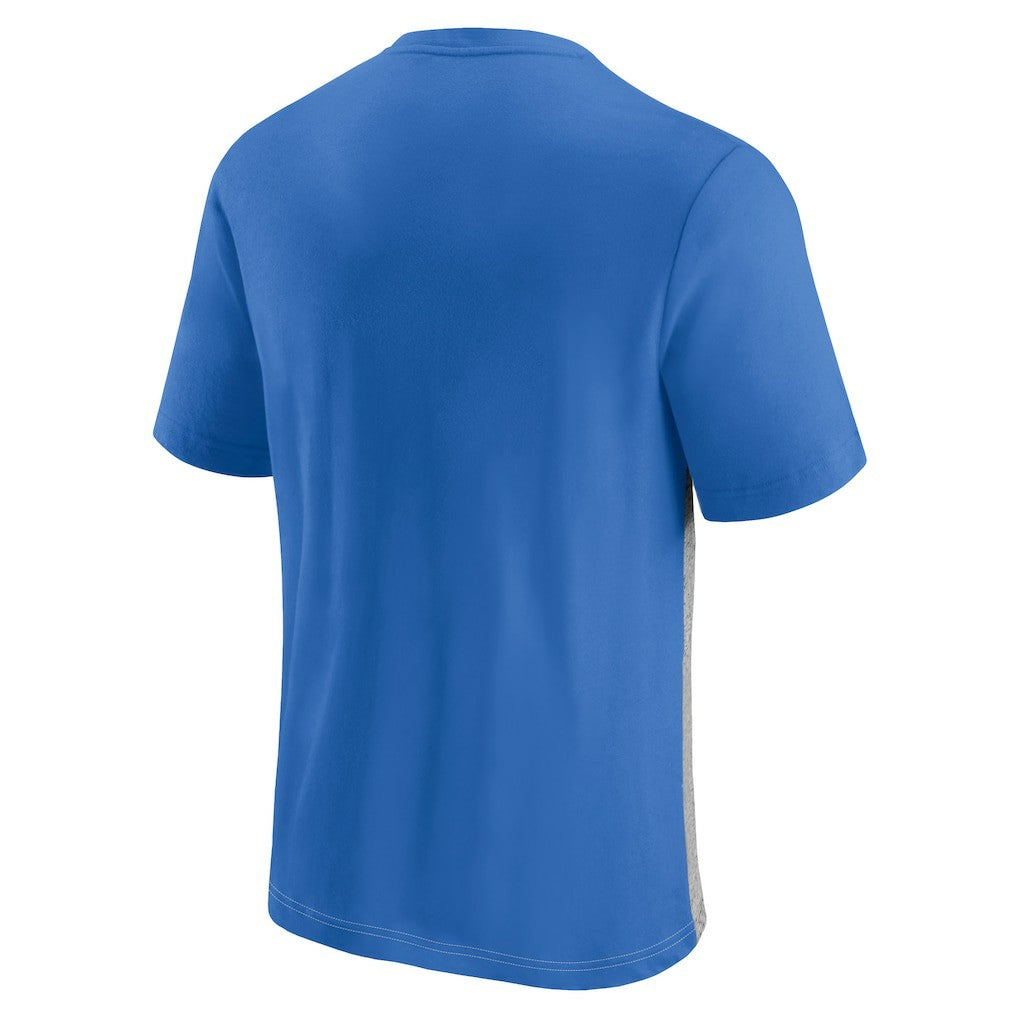 Fanatics Los Angeles Chargers Throwback Colorblock T-Shirt Powder Blue/Heathered Gray