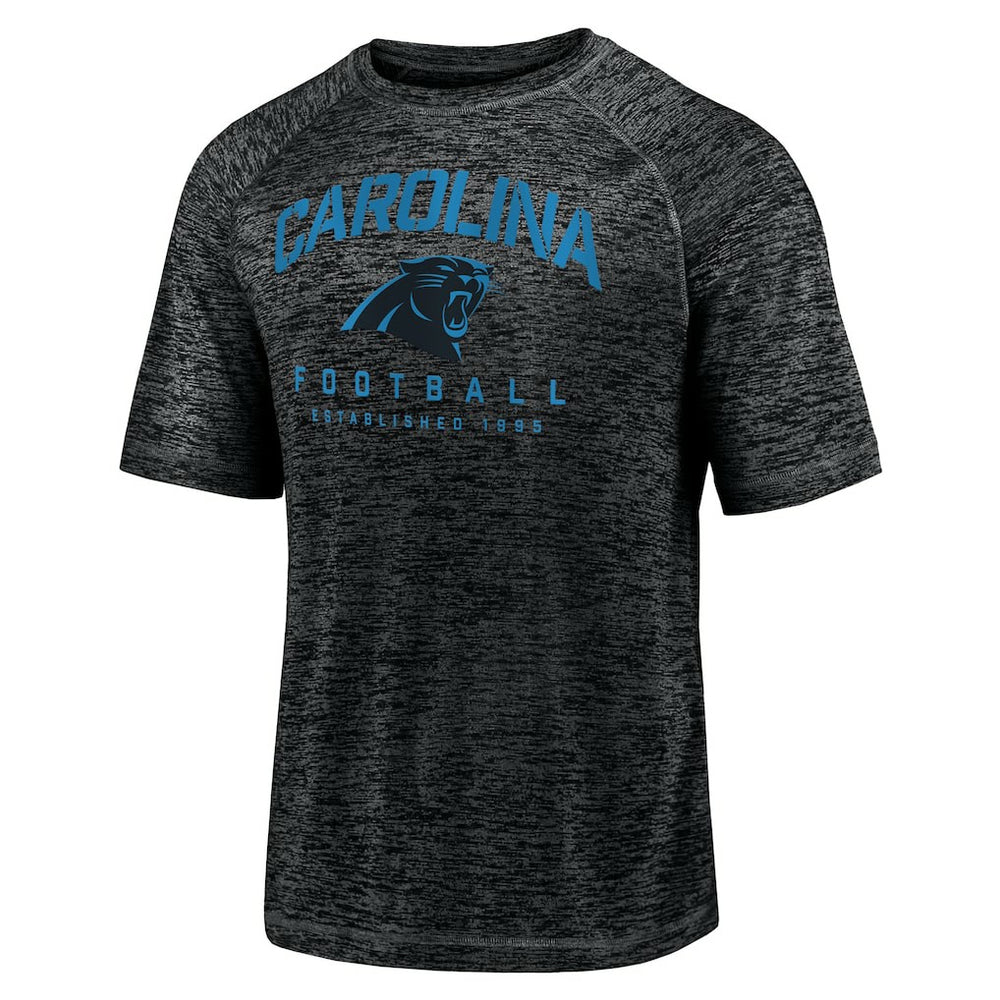 Fanatics Carolina Panthers Shade Battle Ready Raglan Space-Dye T-Shirt Black