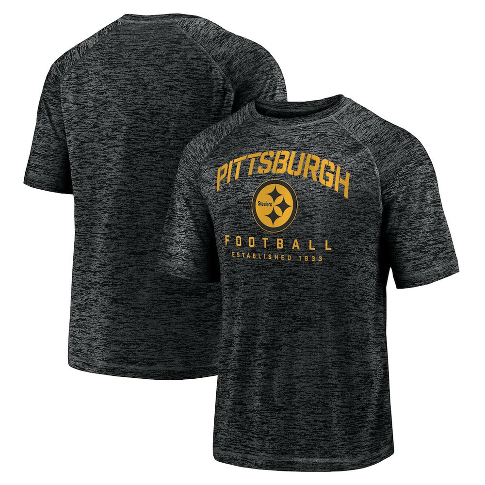 Fanatics Pittsburgh Steelers Shade Battle Ready Raglan Space-Dye T-Shirt Black