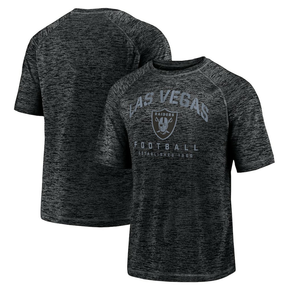 Fanatics Las Vegas Raiders Shade Battle Ready Raglan Space-Dye T-Shirt Black
