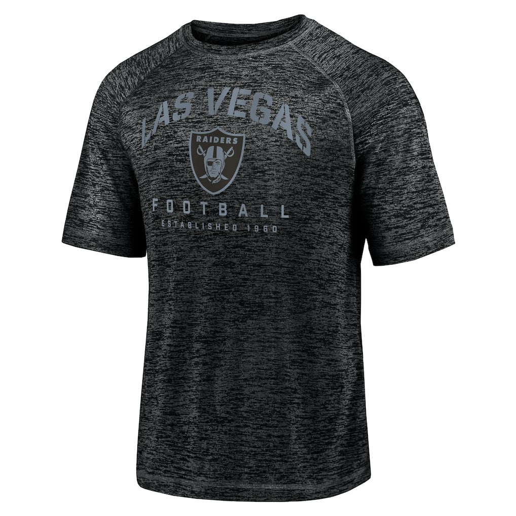 Fanatics Las Vegas Raiders Shade Battle Ready Raglan Space-Dye T-Shirt Black