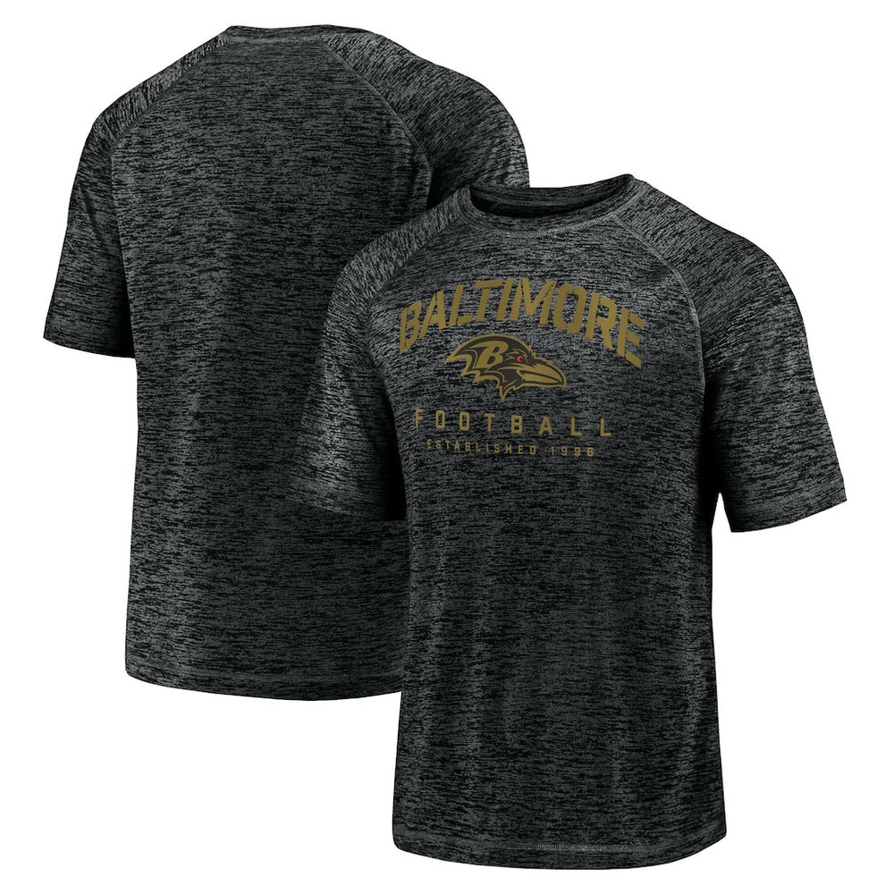 Fanatics Baltimore Ravens Shade Battle Ready Raglan Space-Dye T-Shirt Black