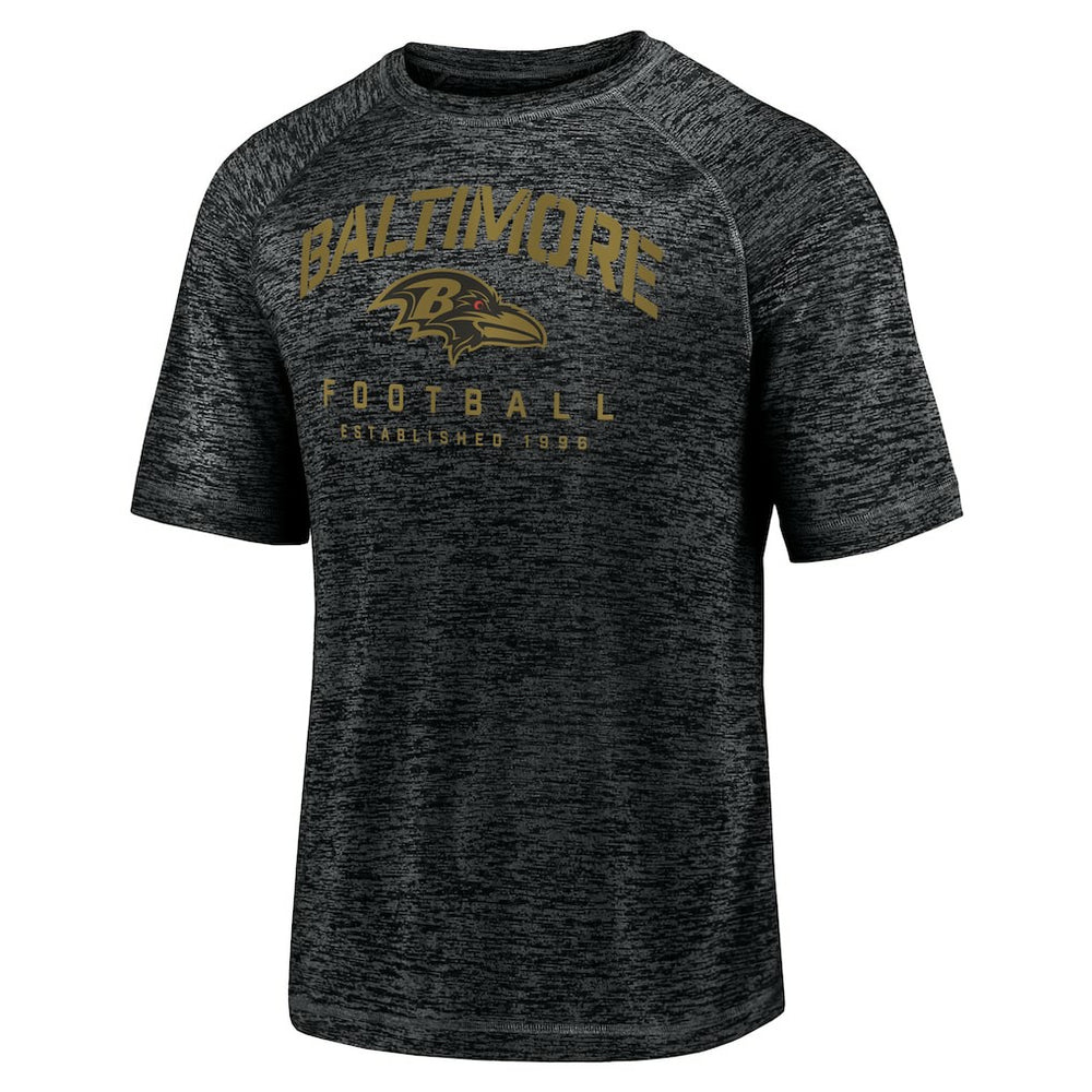 Fanatics Baltimore Ravens Shade Battle Ready Raglan Space-Dye T-Shirt Black