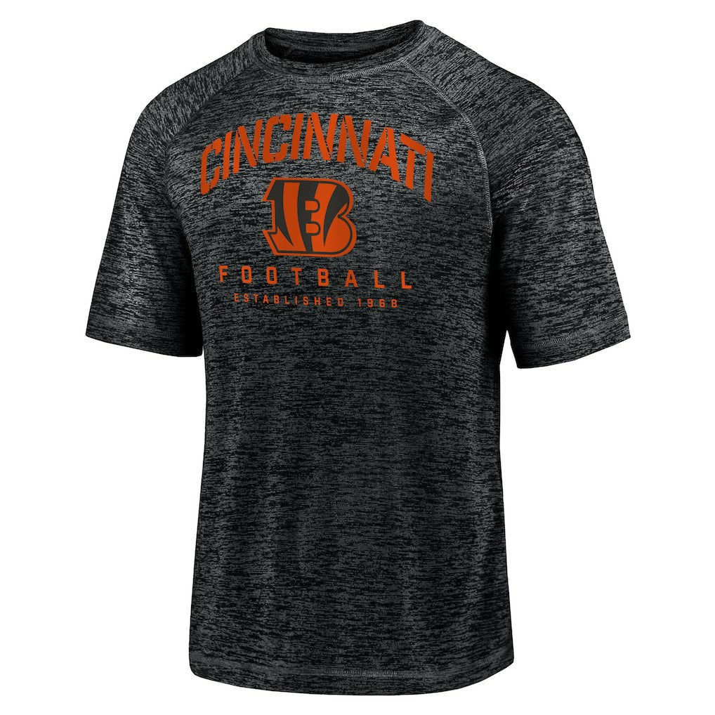 Fanatics Cincinnati Bengals Shade Battle Ready Raglan Space-Dye T-Shirt Black