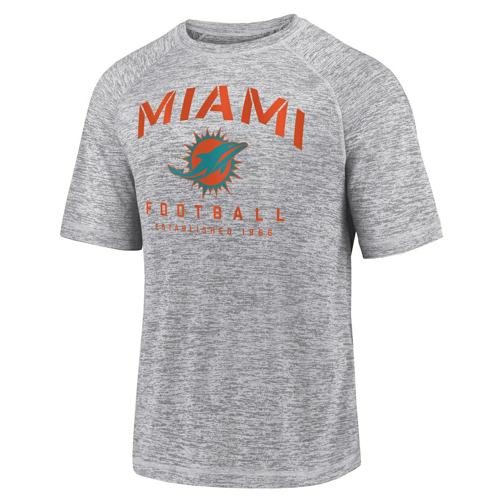 Fanatics Miami Dolphins Shade Battle Ready Raglan Space-Dye T-Shirt Gray