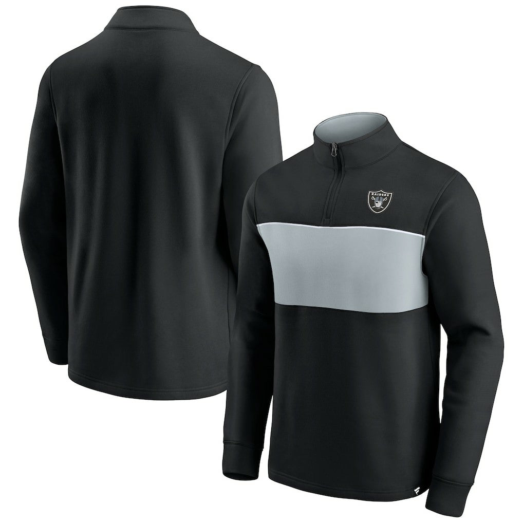 Fanatics Las Vegas Raiders Block Party Quarter-Zip Jacket Black/Silver