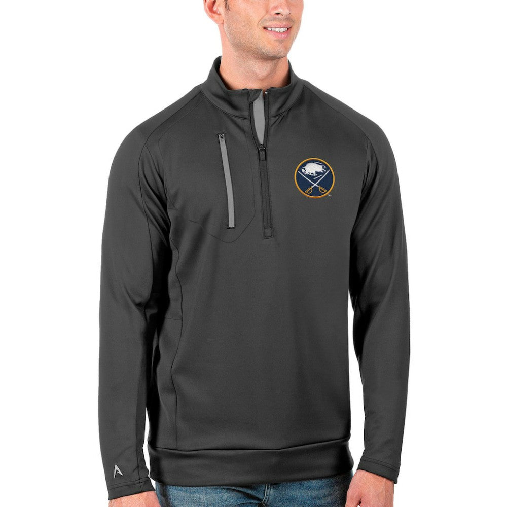 Buffalo Sabres Antigua Generation Quarter-Zip Pullover Jacket - Charcoal/Silver - NHL 4126518