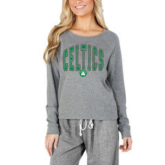 Boston Celtics Concepts Sport Women's Mainstream Terry Long Sleeve Top Gray