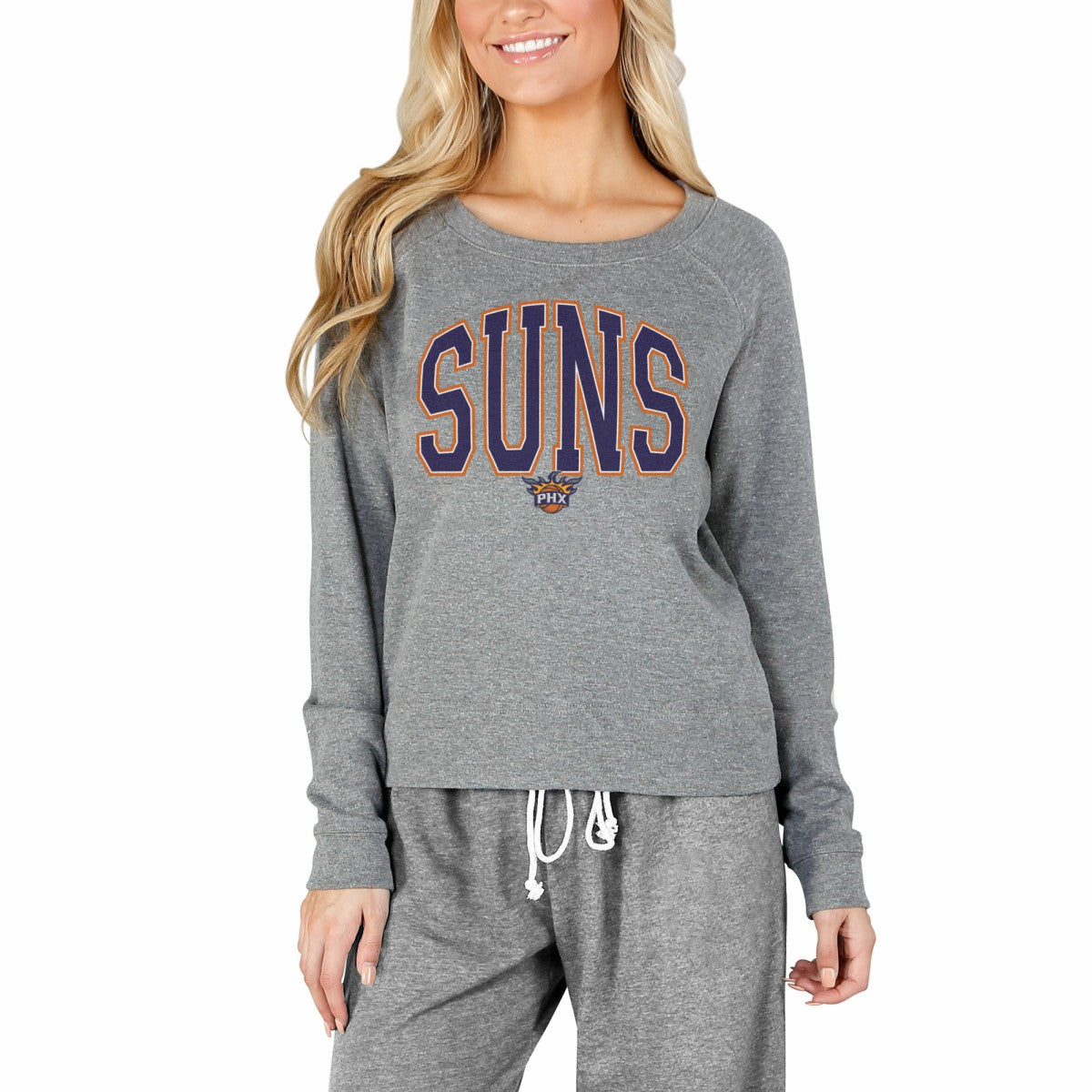 Phoenix Suns Concepts Sport Women's Mainstream Terry Long Sleeve Top Gray