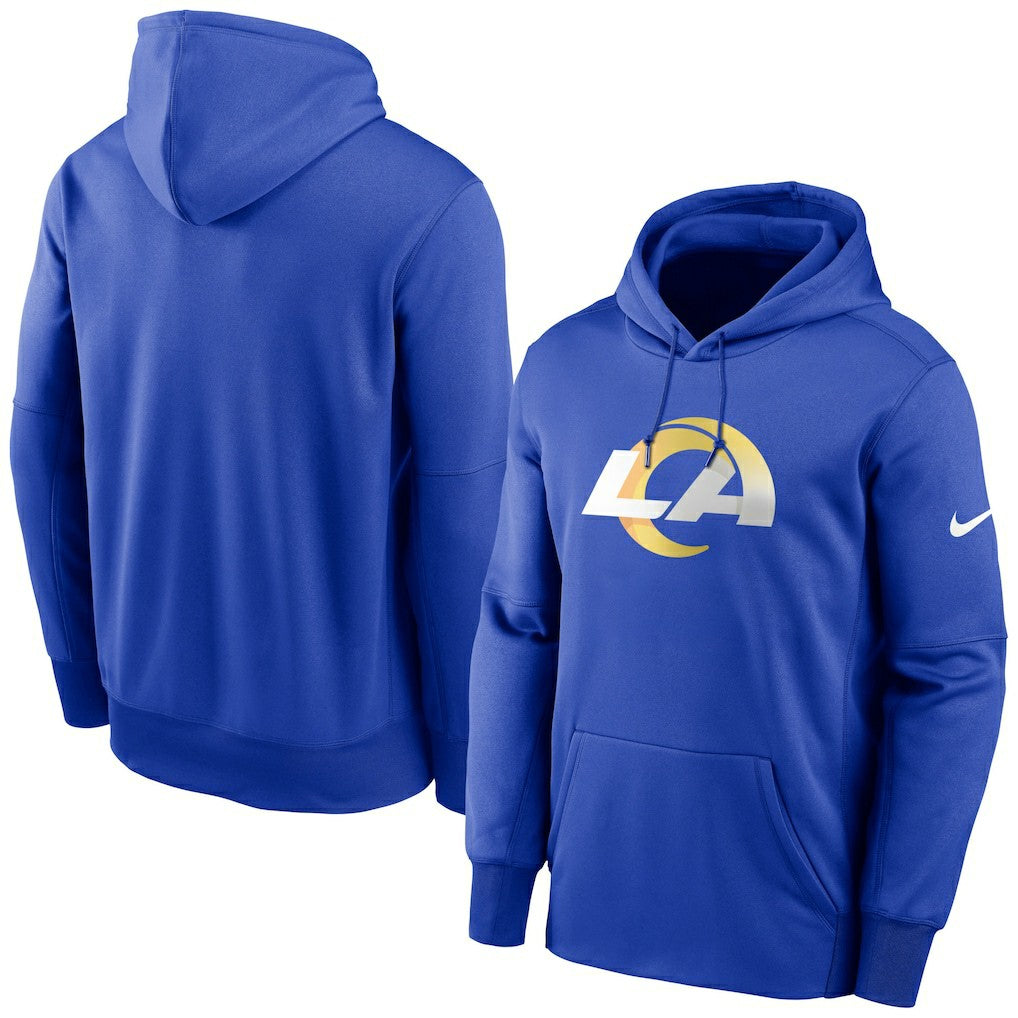 Nike Los Angeles Rams Primary Logo Therma Performance Pullover Hoodie Royal