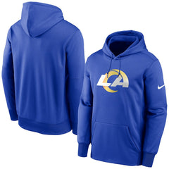 Nike Los Angeles Rams Primary Logo Therma Performance Pullover Hoodie Royal