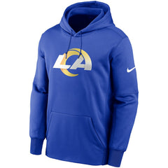 Nike Los Angeles Rams Primary Logo Therma Performance Pullover Hoodie Royal