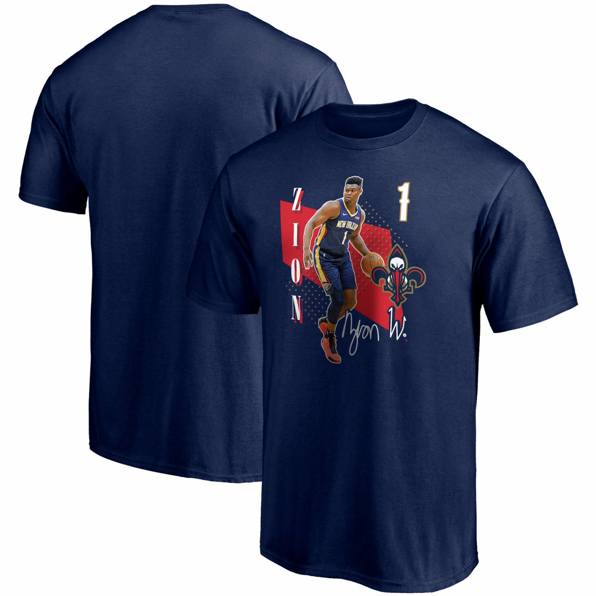 Zion Williamson New Orleans Pelicans Pick & Roll T-Shirt Navy | Fanatics