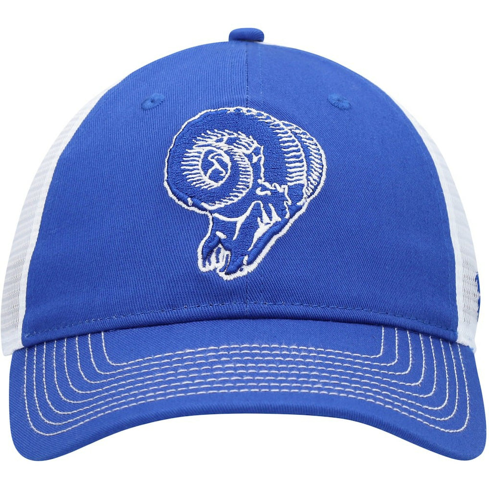 Fanatics Los Angeles Rams Fundamental Vintage Trucker Unstructured Adjustable Hat Royal/White