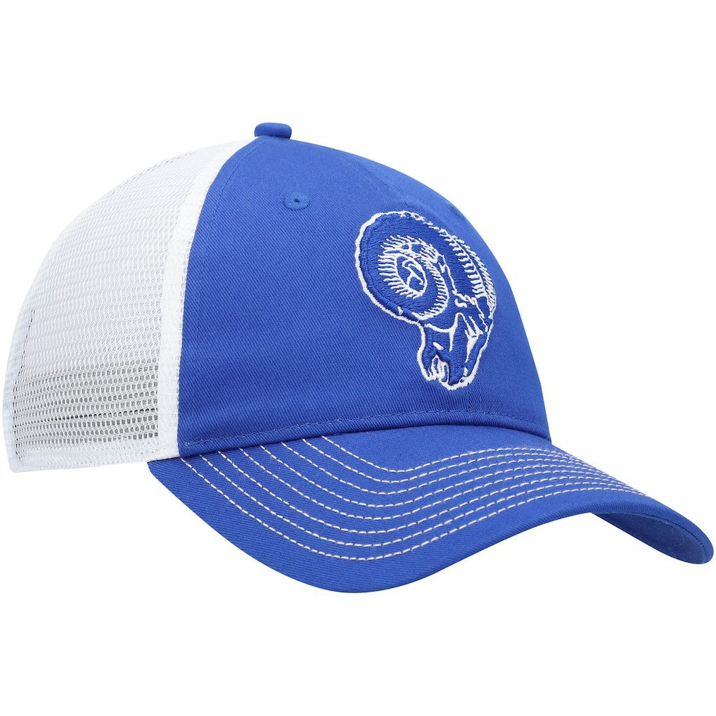 Fanatics Los Angeles Rams Fundamental Vintage Trucker Unstructured Adjustable Hat Royal/White