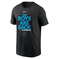 Miami Marlins Nike 2021 Opening Day Phrase T-Shirt - Black - Nike Discount