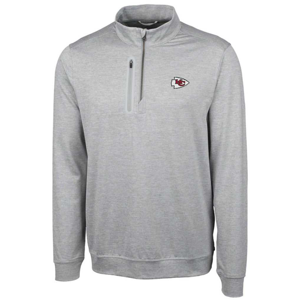 Kansas City Chiefs Cutter & Buck Stealth Quarter-Zip Jacket Cream