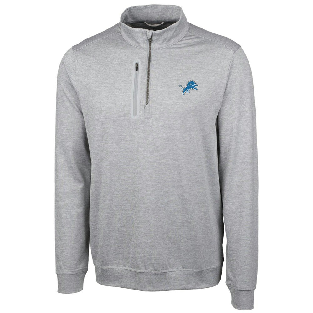 Detroit Lions Cutter & Buck Stealth Quarter-Zip Jacket Cream