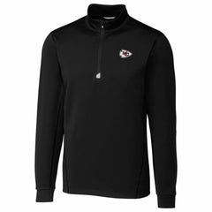 Kansas City Chiefs Cutter & Buck Traverse Quarter-Zip Pullover Jacket Black